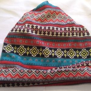 🎀 🆕 aqua red black soft skull cap hat warm